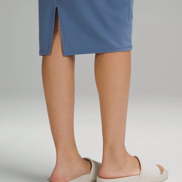 LULULEMON Nulu Slim Fit High Rise Midi Skirt~ Size 12 - Picture 4 of 6
